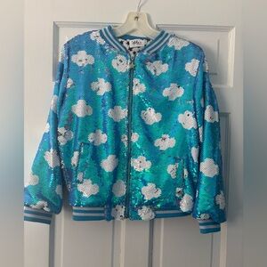 Lola and the boys up in the clouds bomber jacket nwot